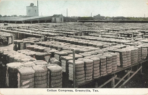 Greenville, Texas - cotton compress old photo