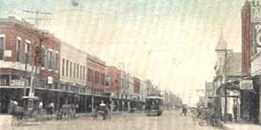 Greenville TX downtown street scene postcard
