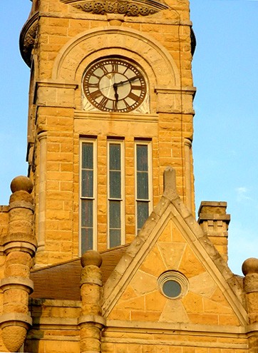 Hallettsville TX - 1897 Lavaca County Courthouse clock tower