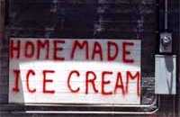 home made ice cream sign