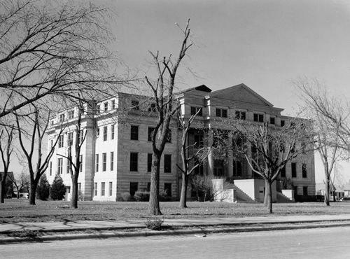 Deaf Smith County Courthouse, Hereford, Texas vintage photo