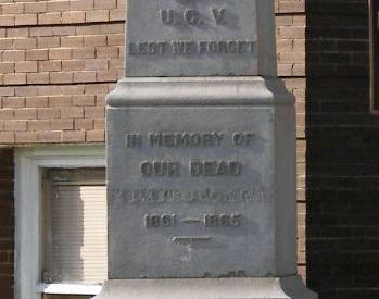 Confederate Memorial in front of Marion County Courthouse, Jefferson, Texas