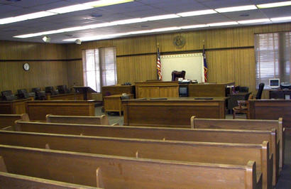 Jefferson, TX - Marion County Courthouse courtroom