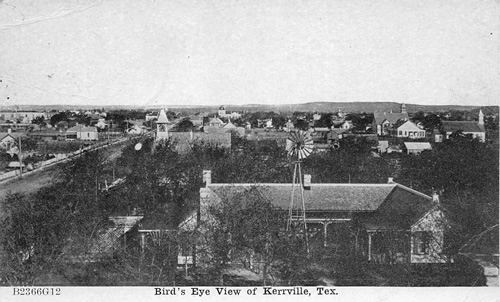 Kerrville TX 1910s Birdseye View