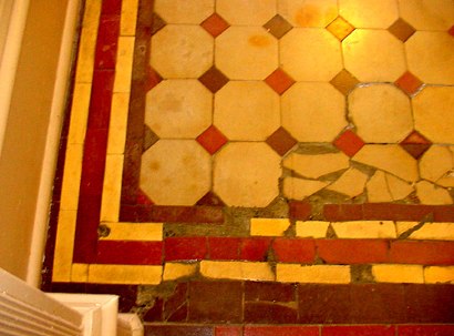 Caldwell County Courthouse tile work