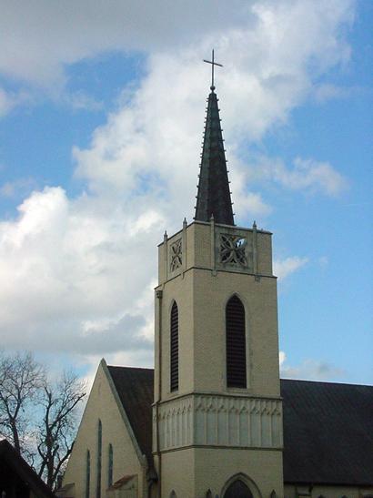 La Grange TX - Church steeple reinstalled