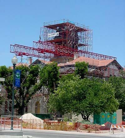 Lampasas County courthouse under restoration, Lampasas Texas 2003