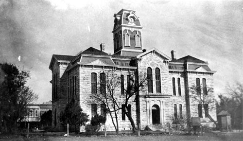 Lampasas County courthouse, Lampasas Texas  old photo