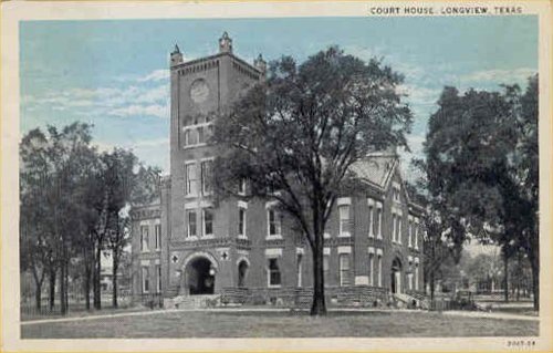 Longview TX 1897 Gregg County Courthouse old postcard