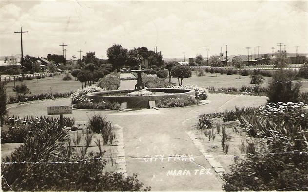 Marfa Texas City Park old post card
