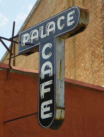 Marlin, TX - Palace Cafe old neon sign