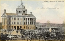 1900 Harrison County courthouse, Marshall , Texas 1908 postcard
