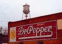 Maypearl watertower & Dr Pepper sign