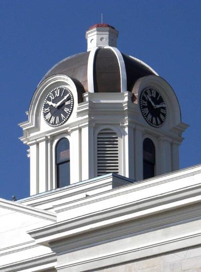 TX - The restored Franklin County Courthouse Clock Tower Dome