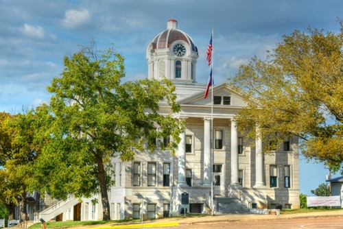Restored 1912 Franklin County Courthouse, Mount Vernon, Texas