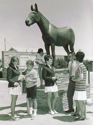 Mule statue in Muleshoe Texas