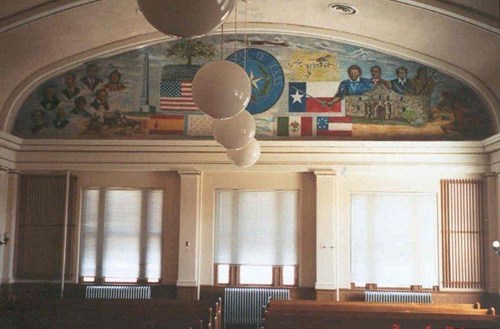 Anderson County Courthouse courtroom mural, Palestine, Texas