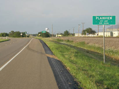 Plainview Tx Road Sign