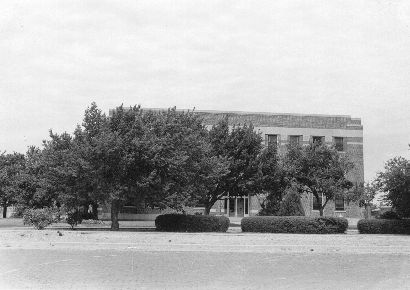 Garza County courthouse, Post TX 1939 vintage photo