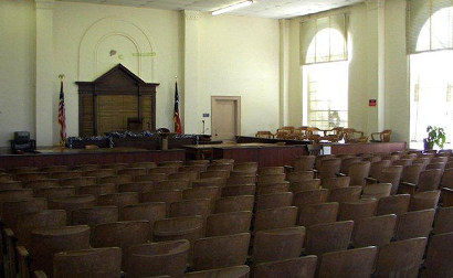 San Augustine Texas - 1927 San Augustine County courthouse district courtroom