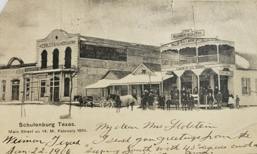 Schulenburg TX Main Street, 1895