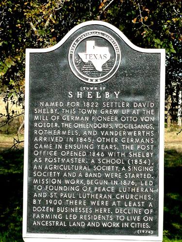 Shelby TX - Historical Marker 