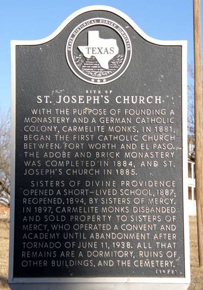 Stanton Tx - Site of St. Joseph's Church Historical Marker 