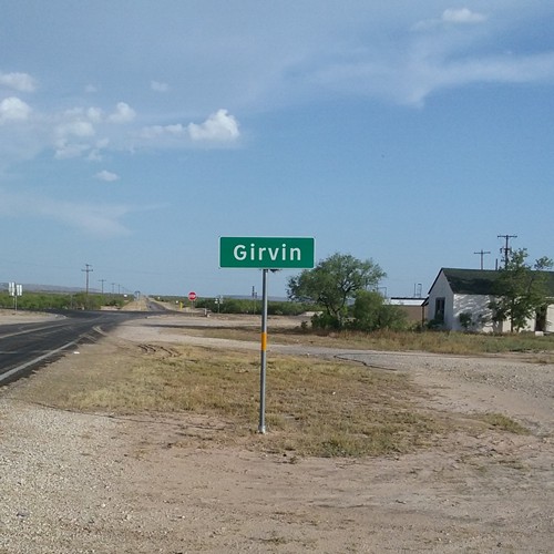 Girvin TX - Road Sign