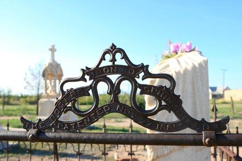 Toyah Texas cemetery iron gate