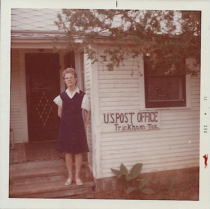 Trickham TX 1971 Post Office & Postmaster