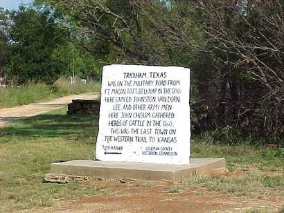 Trickham Texas Historical marker