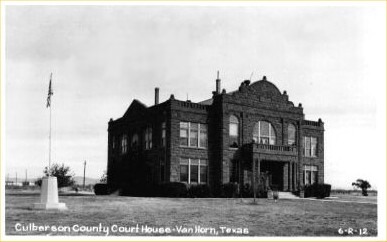 The 1912 Culberson County courthouse, Van Horn, Texas old postcard