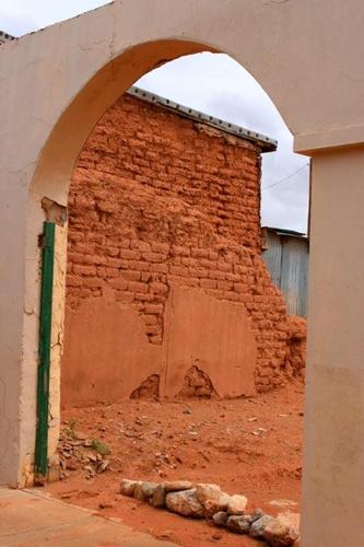 Van Horn Texas exposed brick wall