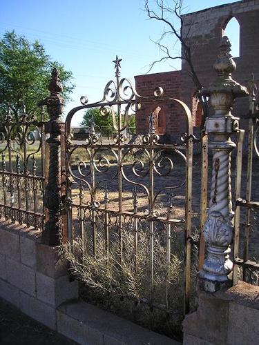 Old iron gate, Van Horn, Texas