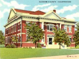 Oldham county courthouse, Vega, Texas old post card