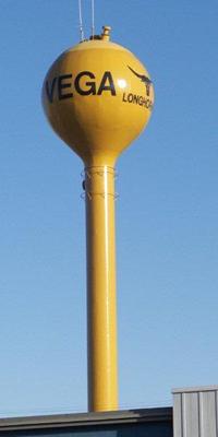 Vega Texas water tower