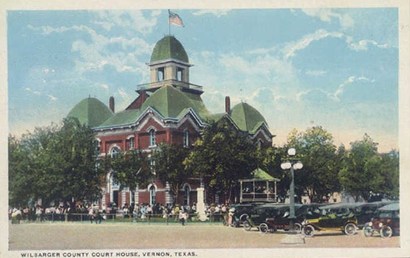 1890 Wilbarger County Courthouse,  Vernon, Texas 1923  postcard