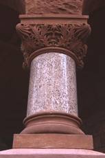 Ellis County courthouse granite column