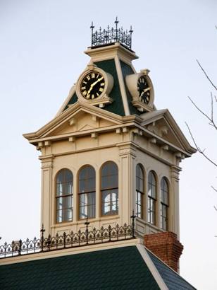 TX - Wharton County Courthouse tower after restoration