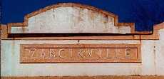 Zabcikville Texas sign