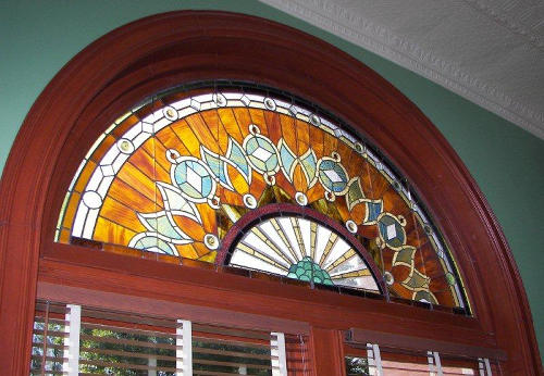 Clarendon TX - Restored Donley County Courthouse stained glass