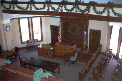 TX - Gonzales County Courthouse  district courtroom