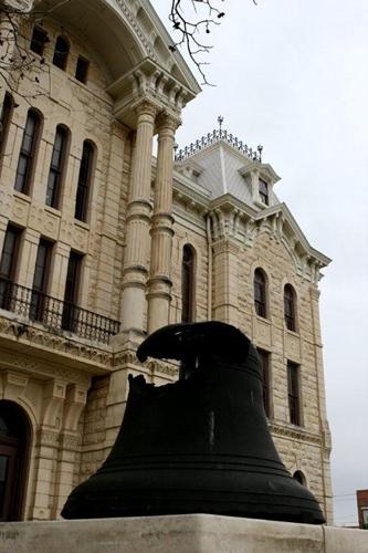 Hill County Courthouse and bell, Hillsboro Texas