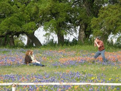 Independence TX Old Baylor Park Family amid Wildflower