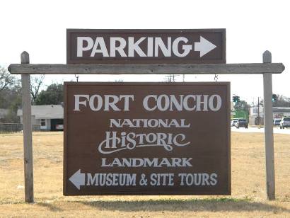 San Angelo Tx - Ft Concho Museum  sign