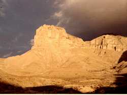 Guadalupe Peak in sunlight