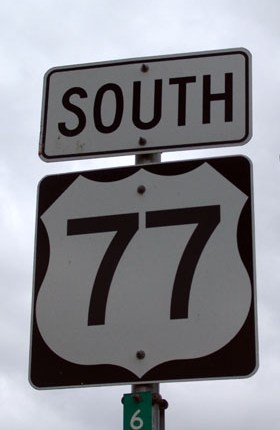 US Highway 77 South sign
