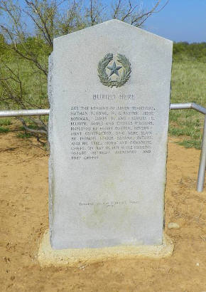 Young County TX - Buried Here Marker