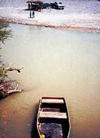 Boat in Rio Grande River