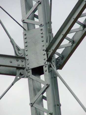 Water tower rivets and braces